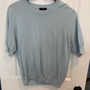 J. Crew Pale Blue Short Sleeve Knit Top